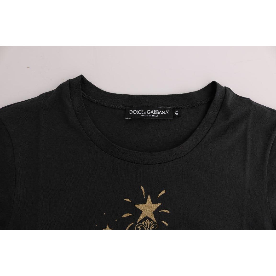 Dolce & Gabbana Gray Cotton 2017 Motive T-Shirt