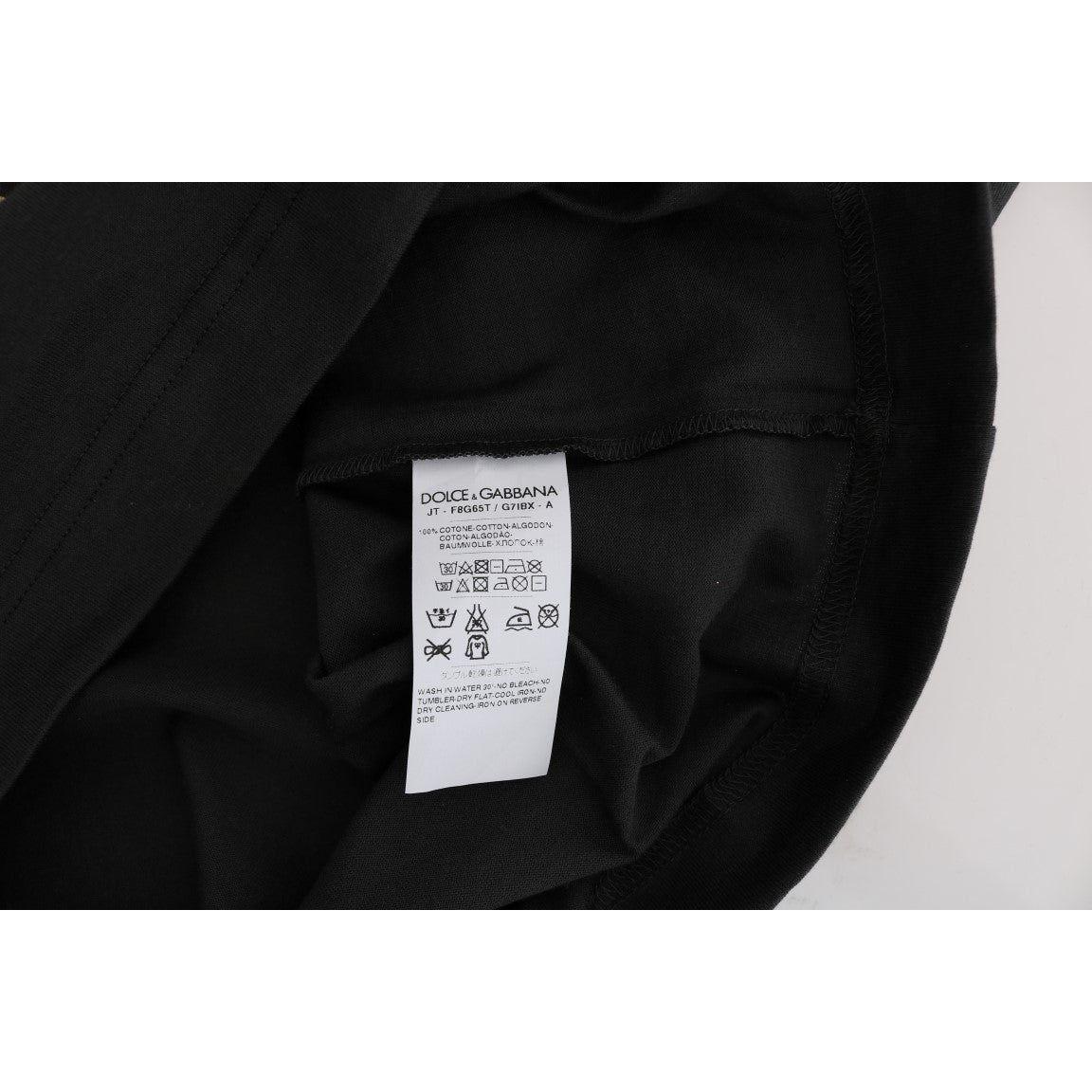 Dolce & Gabbana Gray Cotton 2017 Motive T-Shirt