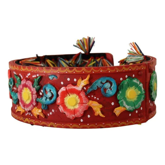 Dolce & Gabbana Multicolor Floral Wide Waist Carretto Belt Dolce & Gabbana