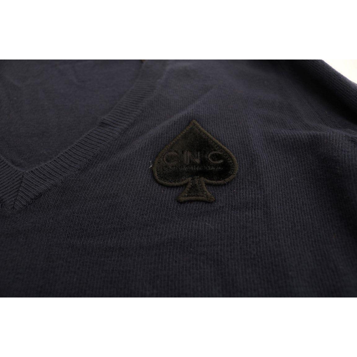 Costume National Blue V-neck Viscose Sweater 1728,2% Polyester,3% Elastan,67345645728,Blue,Clothing,Costume National,Material: 95% Viscose,New with tags,S,Sweaters - Clothing,Sweaters - Women - Clothing,Sweatshirts - Sweaters - Clothing,Women,Women - Clot