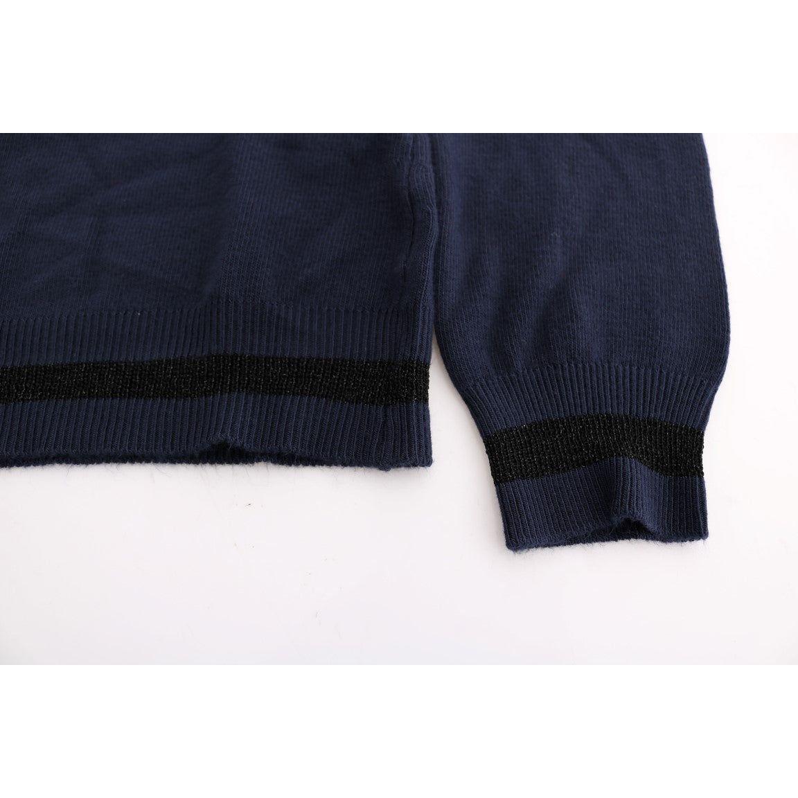 Costume National Blue V-neck Viscose Sweater 1728,2% Polyester,3% Elastan,67345645728,Blue,Clothing,Costume National,Material: 95% Viscose,New with tags,S,Sweaters - Clothing,Sweaters - Women - Clothing,Sweatshirts - Sweaters - Clothing,Women,Women - Clot