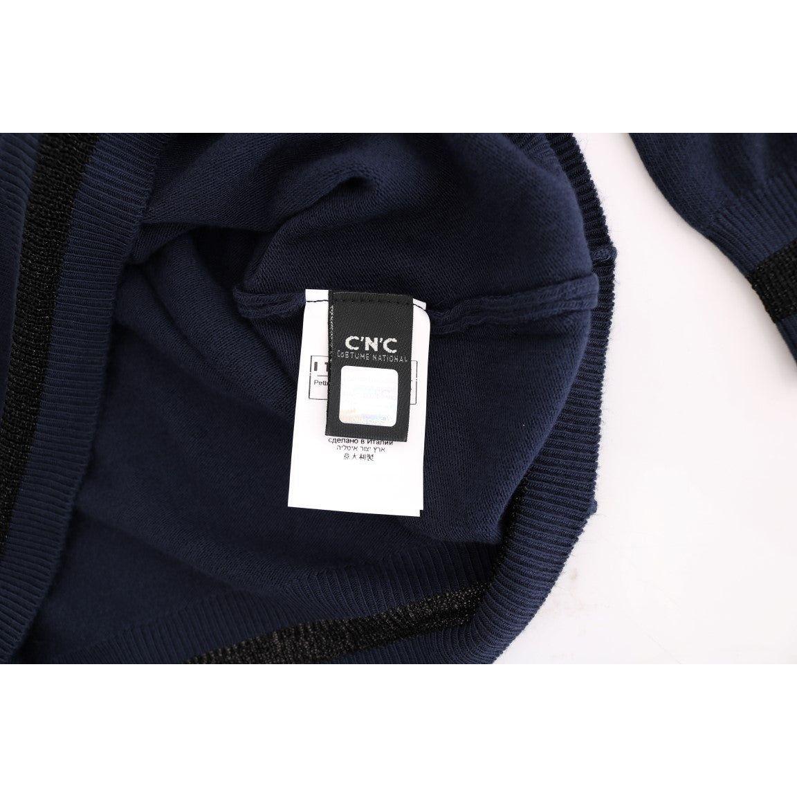 Costume National Blue V-neck Viscose Sweater 1728,2% Polyester,3% Elastan,67345645728,Blue,Clothing,Costume National,Material: 95% Viscose,New with tags,S,Sweaters - Clothing,Sweaters - Women - Clothing,Sweatshirts - Sweaters - Clothing,Women,Women - Clot
