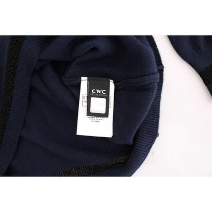 Costume National Blue V-neck Viscose Sweater 1728,2% Polyester,3% Elastan,67345645728,Blue,Clothing,Costume National,Material: 95% Viscose,New with tags,S,Sweaters - Clothing,Sweaters - Women - Clothing,Sweatshirts - Sweaters - Clothing,Women,Women - Clot
