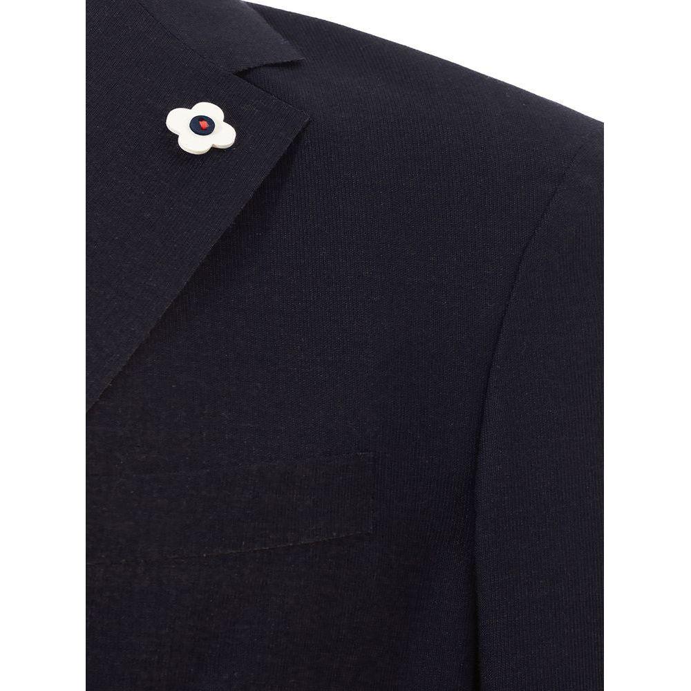 Elegant Blue Cotton Lardini Jacket Lardini