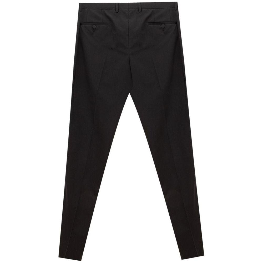 Dolce & Gabbana Sleek Black Wool Trousers for Men Dolce & Gabbana