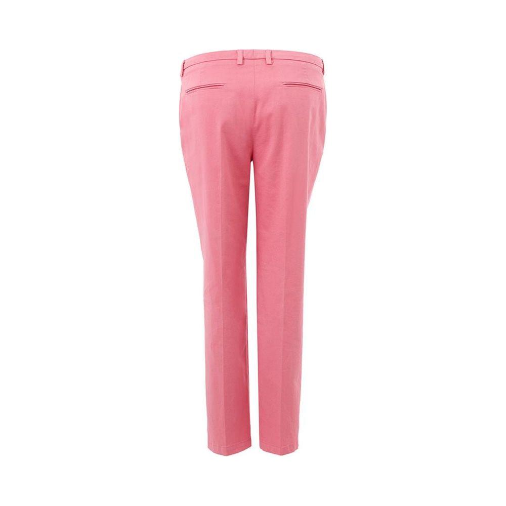 Lardini Elegant Cotton Pink Trousers for Sophisticated Style Lardini