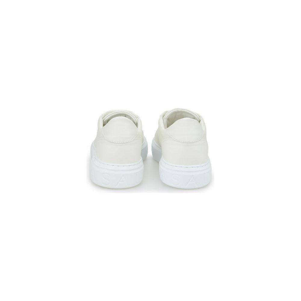 Casadei Sleek White Leather Sneakers Casadei