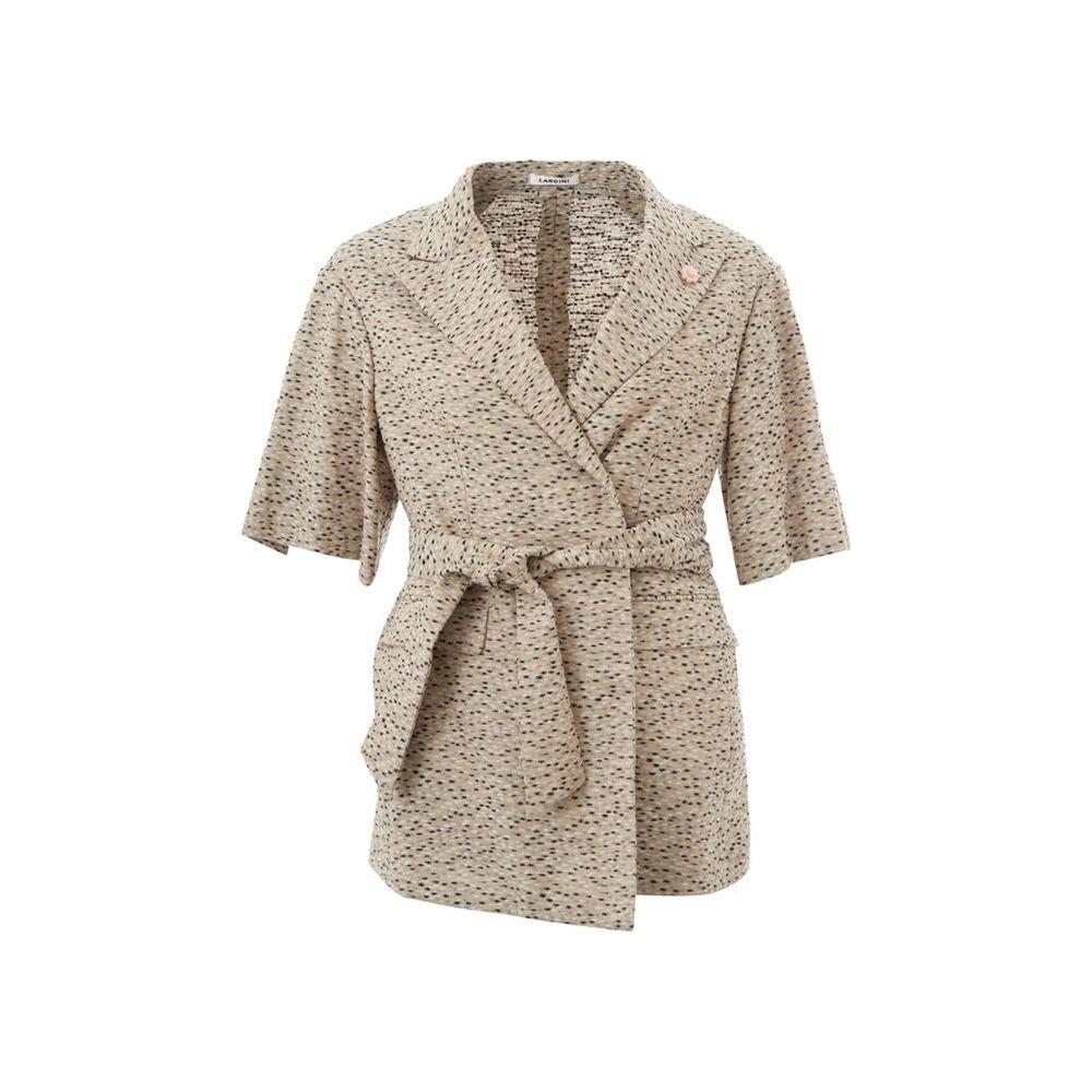 Lardini Chic Beige Linen Jacket Lardini