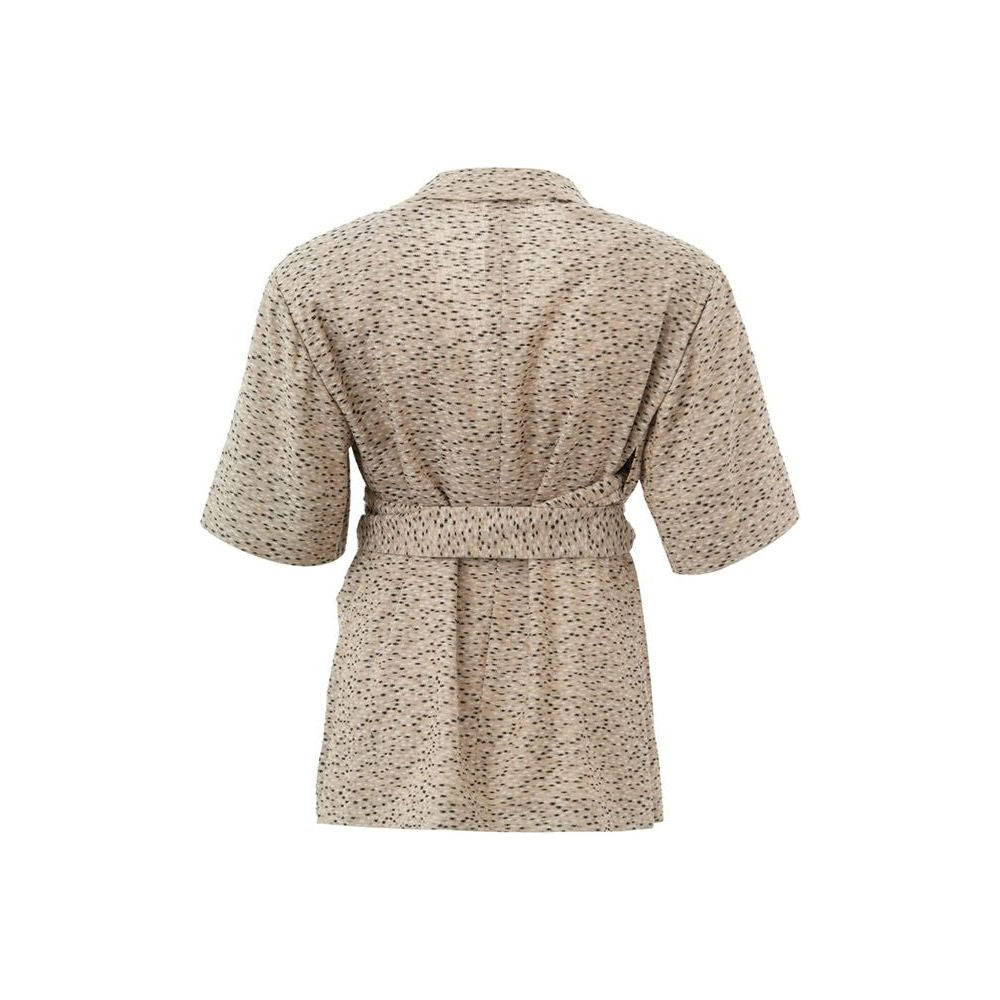 Lardini Chic Beige Linen Jacket Lardini