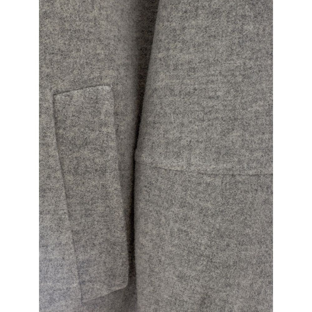 Herno Elegant Gray Wool Jacket for Timeless Style Herno