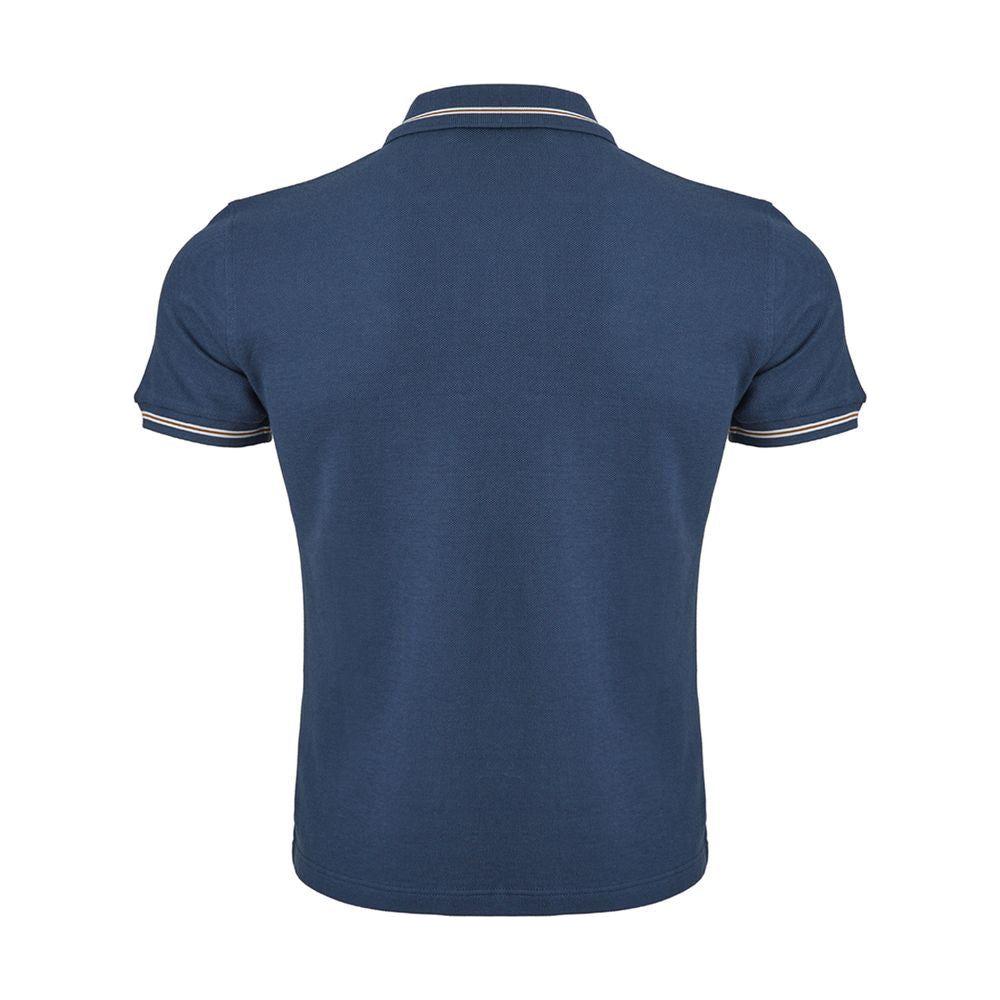 Corneliani Elegant Blue Italian Cotton Polo Shirt Corneliani