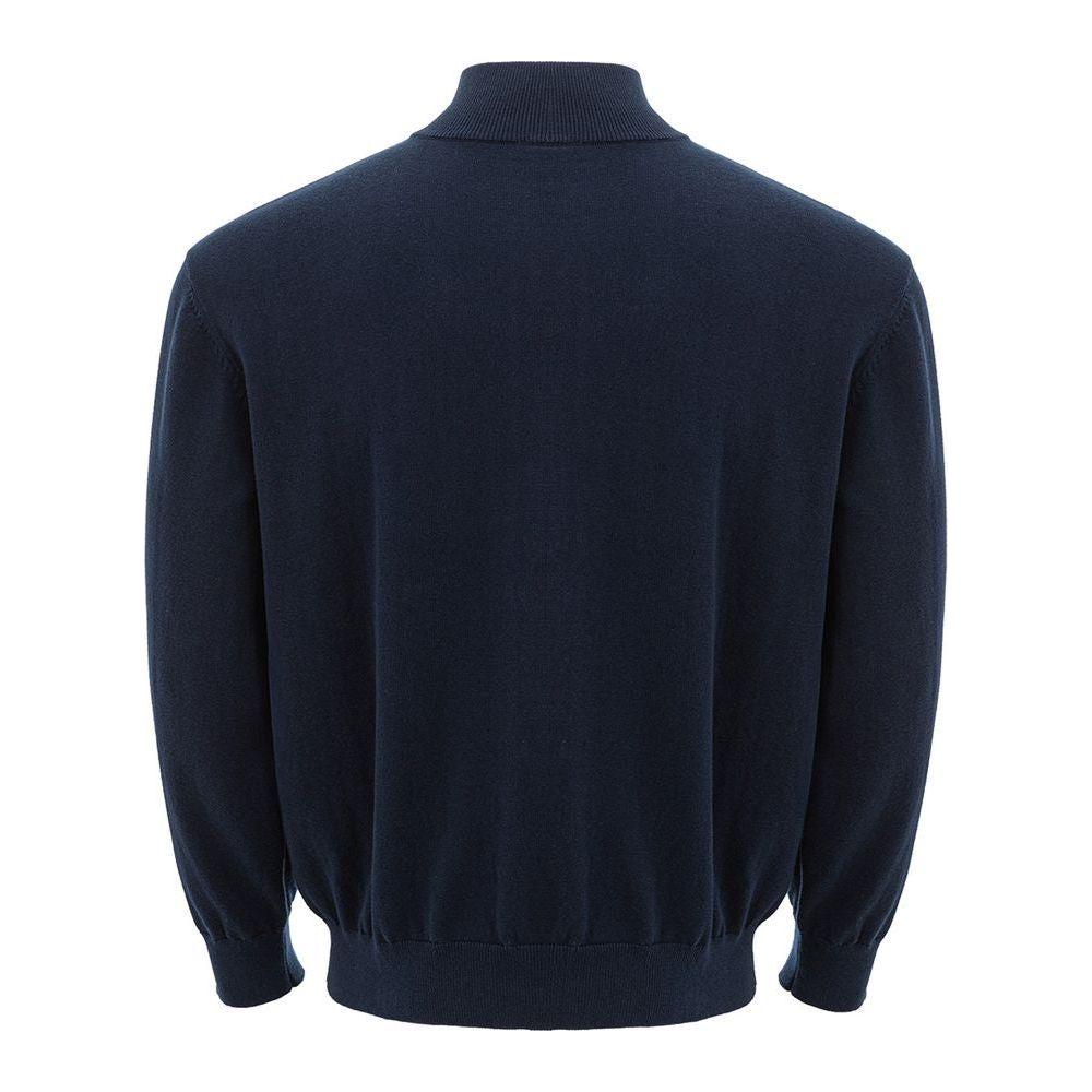 Armani Exchange Blue Cotton Sweater Armani Exchange