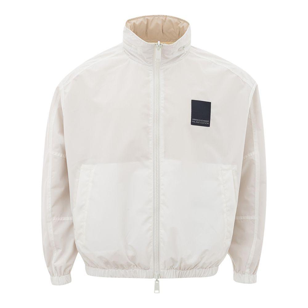 Armani Exchange Beige Polyamide Jacket for the Modern Man Armani Exchange