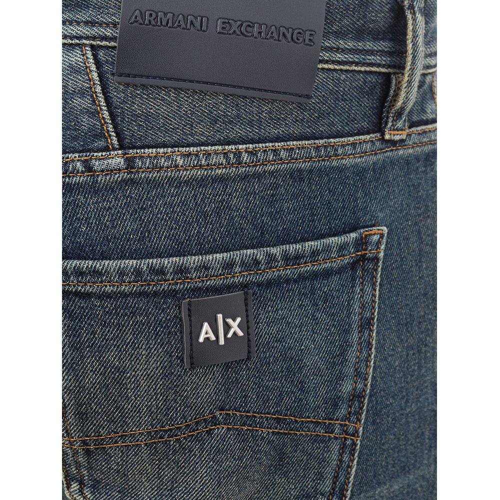 Armani Exchange Elevated Blue Cotton Denim Armani Exchange