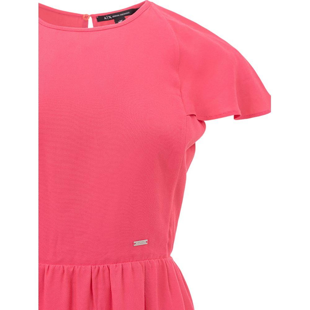 Armani Exchange Fuchsia Viscose Dress - Elegant Women's Wear Armani Exchange