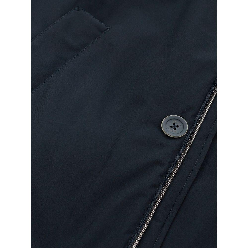 Elegant Blue Polyester Herno Jacket for Men Herno