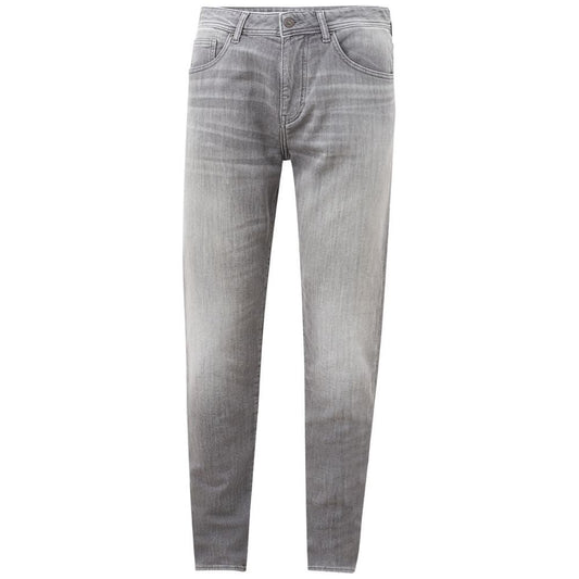 Armani Exchange Sleek Gray Cotton Denim Essentials Armani Exchange