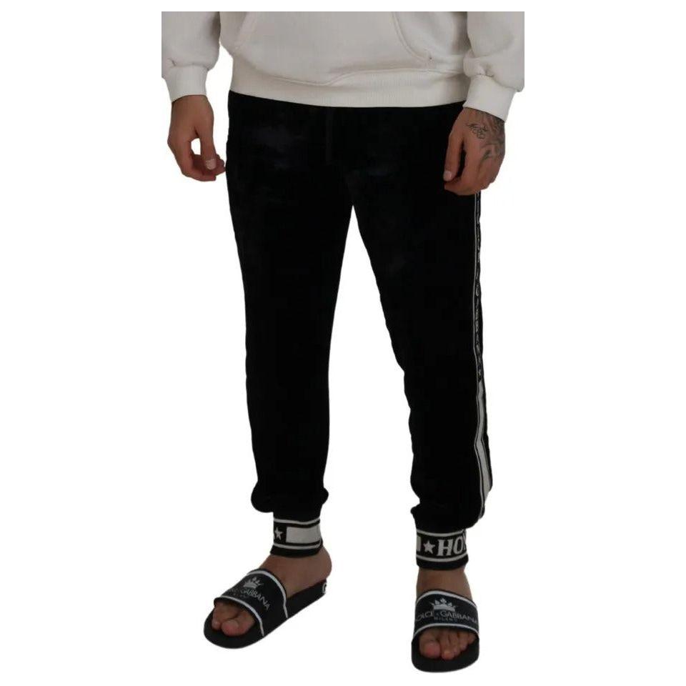 Dolce & Gabbana Black Jogger Jogging Trouser Cotton Pants Dolce & Gabbana