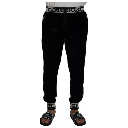 Dolce & Gabbana Black Jogger Jogging Trouser Cotton Pants Dolce & Gabbana