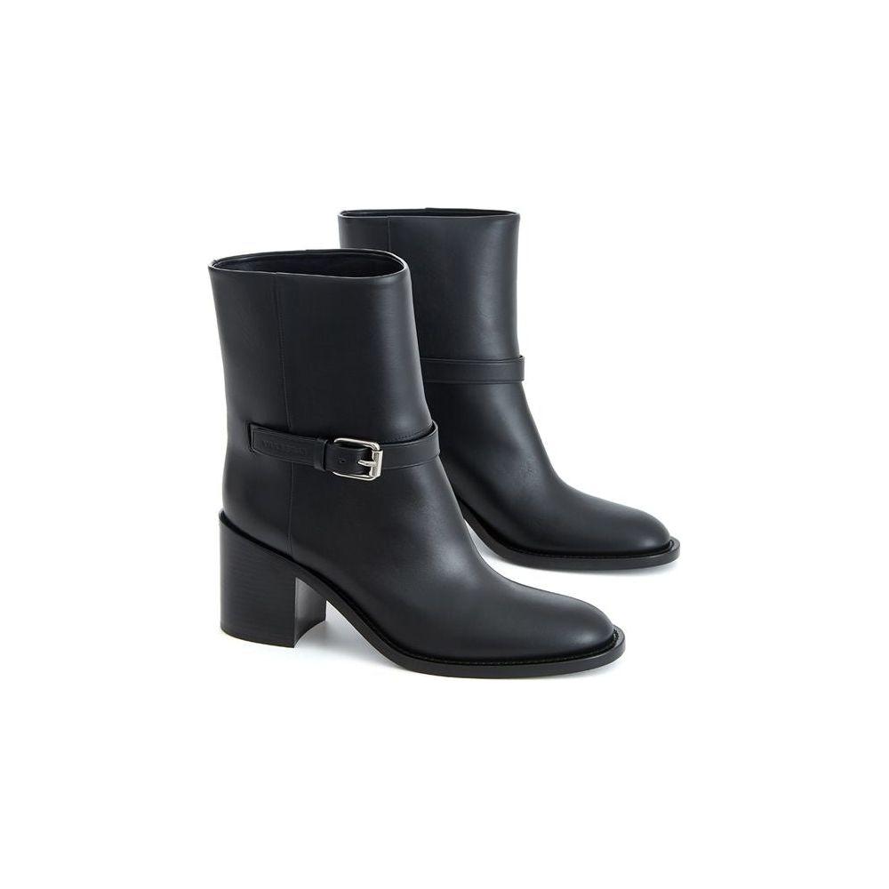 Burberry Black Leather Boot Burberry