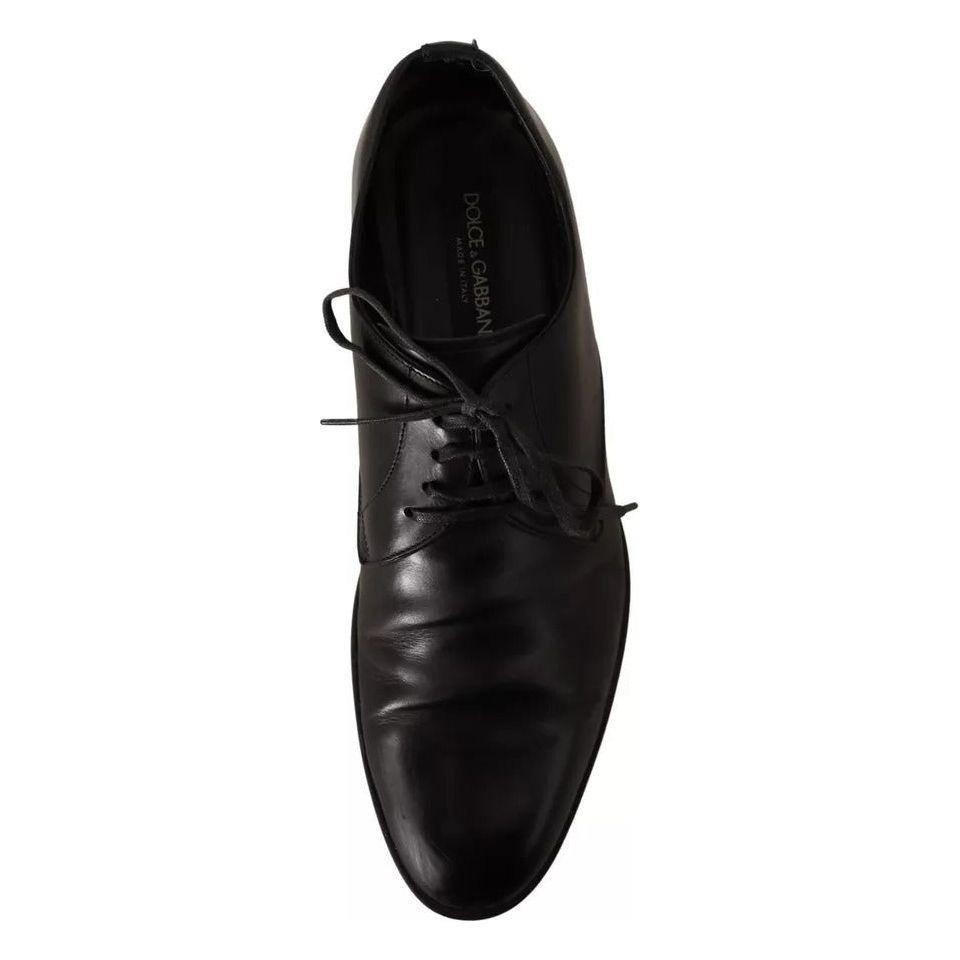 Dolce & Gabbana Black Leather Derby Dress Formal Shoes Dolce & Gabbana