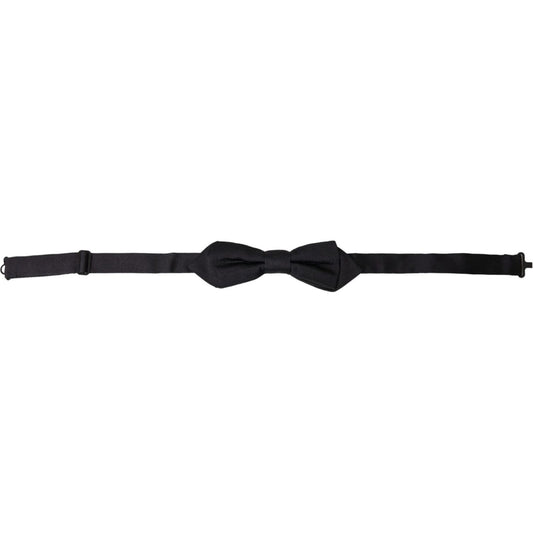 Dolce & Gabbana Black Silk Adjustable Neck Men Bow Tie Dolce & Gabbana