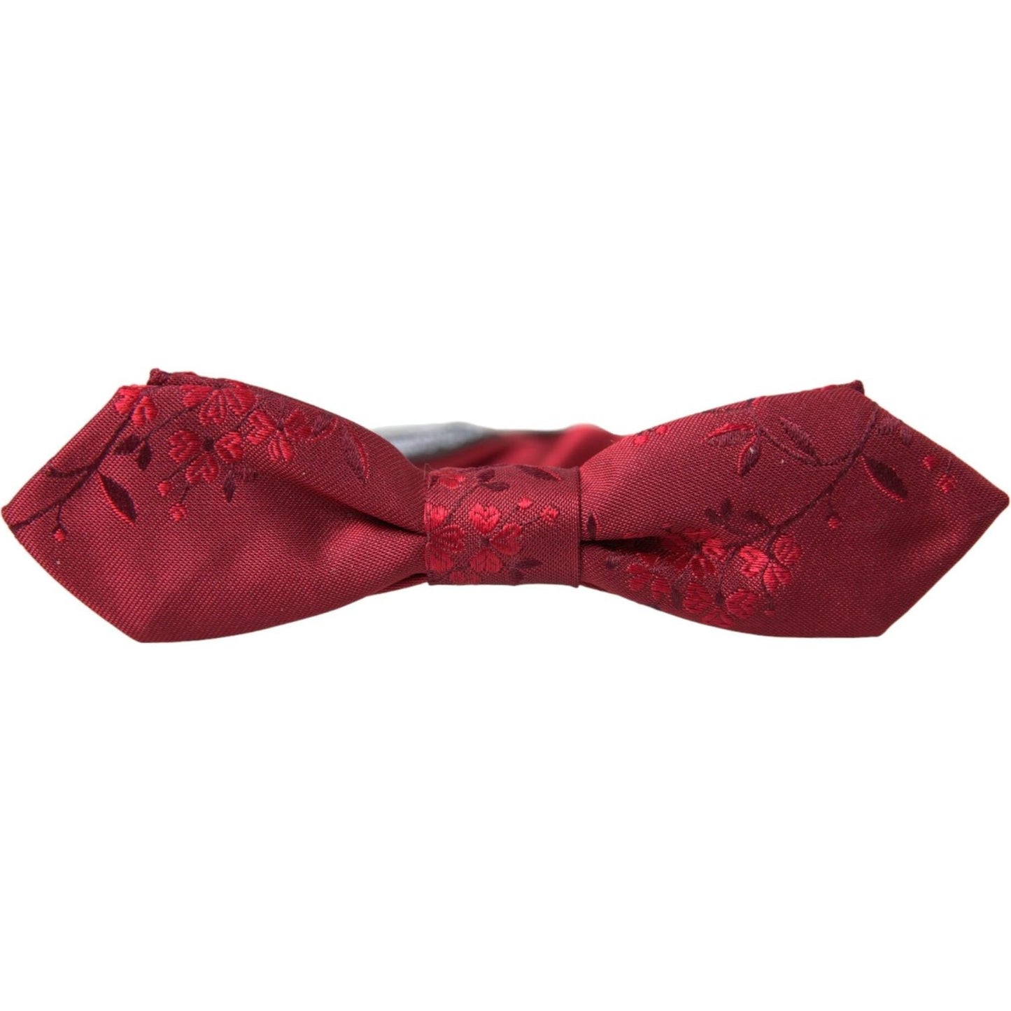 Dolce & Gabbana Red Brocade Silk Adjustable Neck Men Bow Tie Dolce & Gabbana