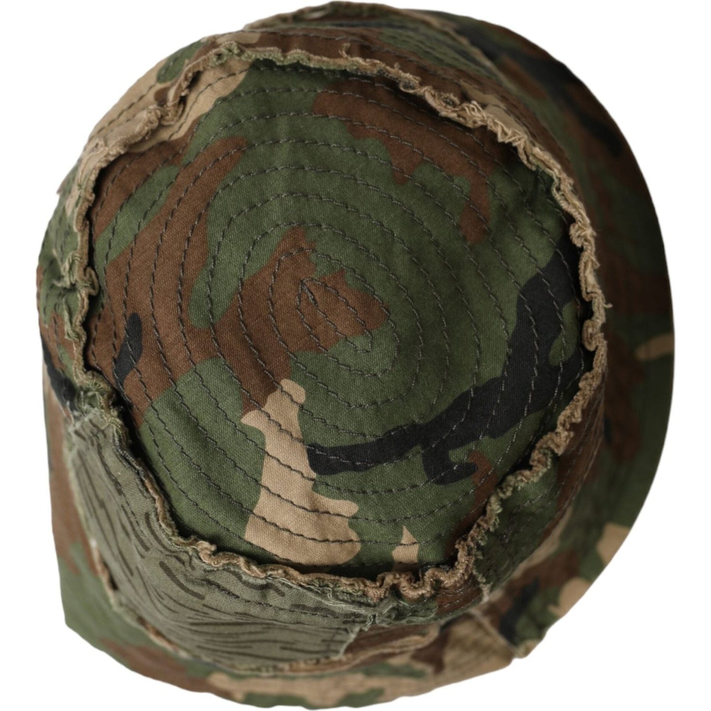 Dolce & Gabbana Green Camouflage Cotton Bucket Hat Men Dolce & Gabbana