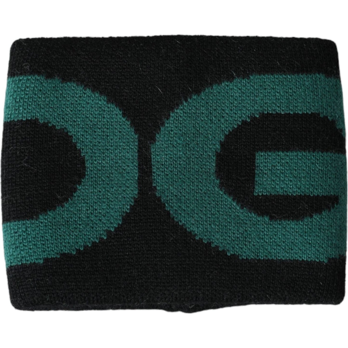 Dolce & Gabbana Black Green Wool Logo #DGMILLENNIALS Wristband Dolce & Gabbana