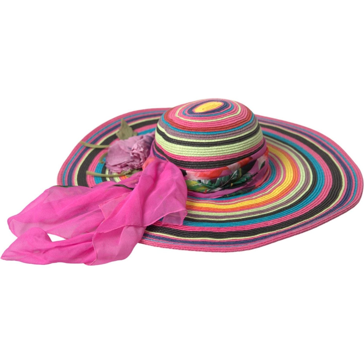 Dolce & Gabbana Multicolor Fantasy Wide Brim Floppy Hat Dolce & Gabbana