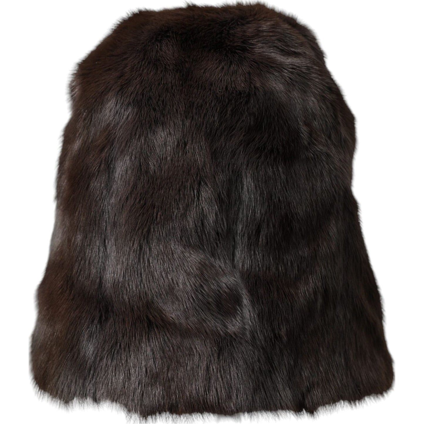 Dolce & Gabbana Brown Weasel Fur Womens Cashmere Hat Beanie Dolce & Gabbana