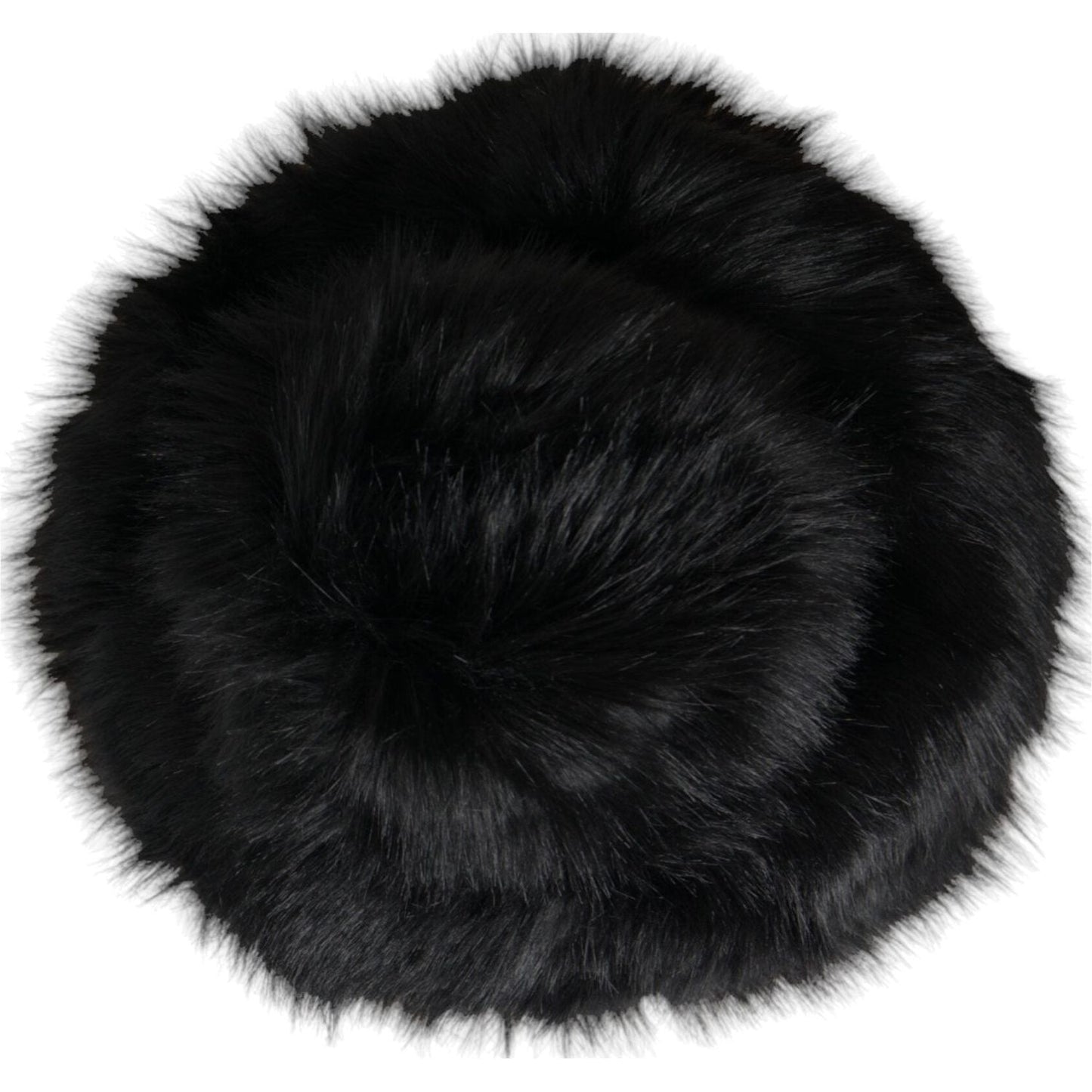 Dolce & Gabbana Black Faux Fur Womens Bucket Hat Dolce & Gabbana