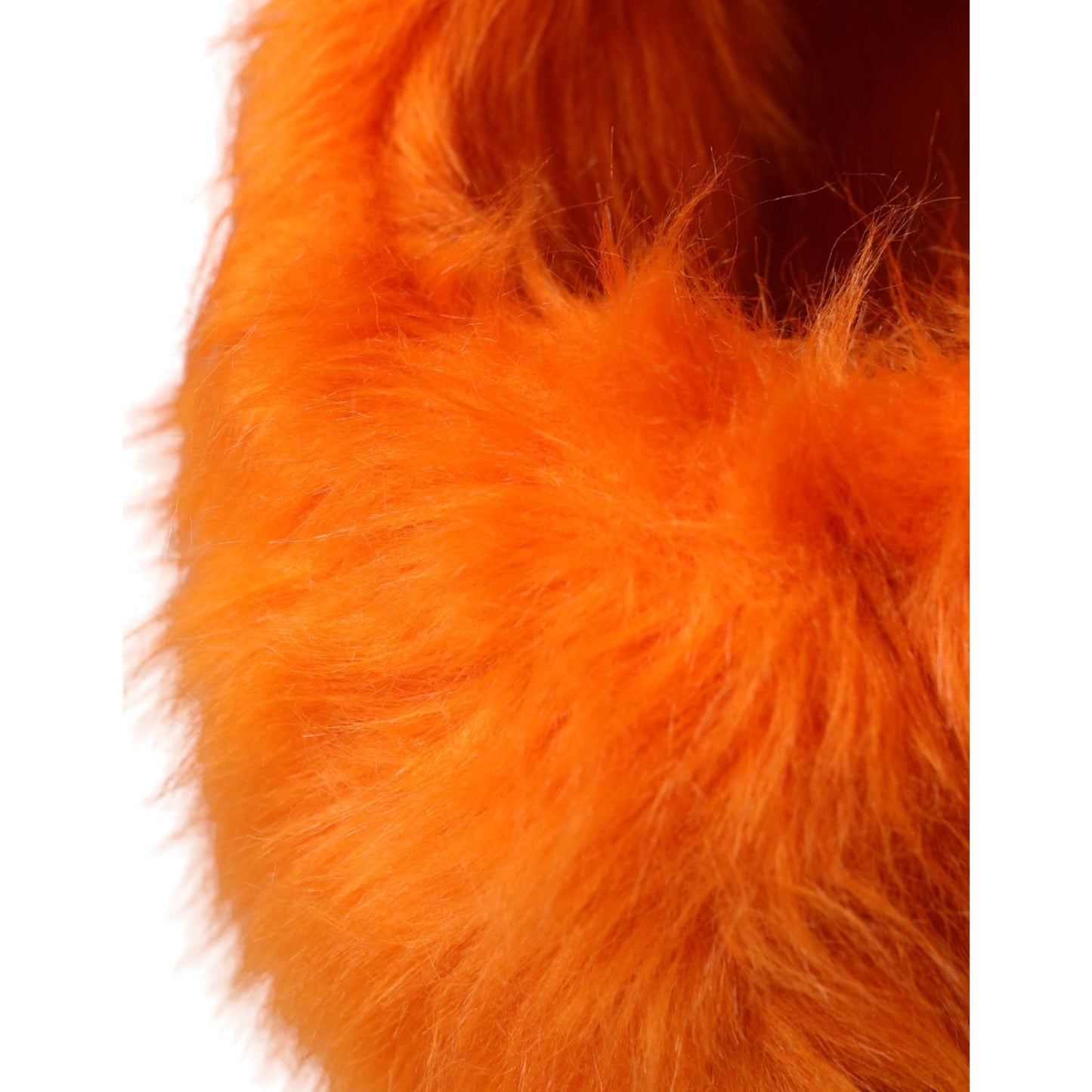 Dolce & Gabbana Orange Faux Fur Whole Head Wrap Hat Dolce & Gabbana