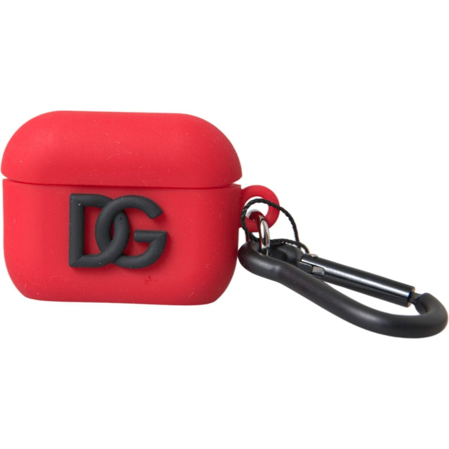 Dolce & Gabbana Red Silicone Rubber Logo Embossed Airpods Case Dolce & Gabbana