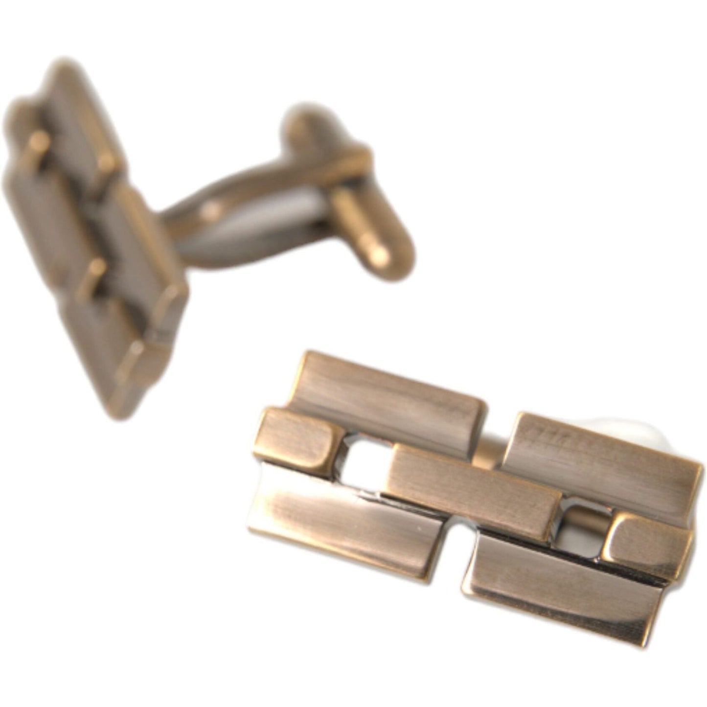 Dolce & Gabbana Gold Plated Brass Square Pin Men Cufflinks Dolce & Gabbana