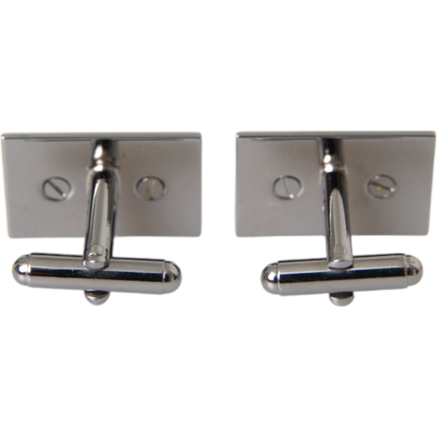 Dolce & Gabbana Silver Plated Metal Brass DG Logo Pin Cufflinks Dolce & Gabbana