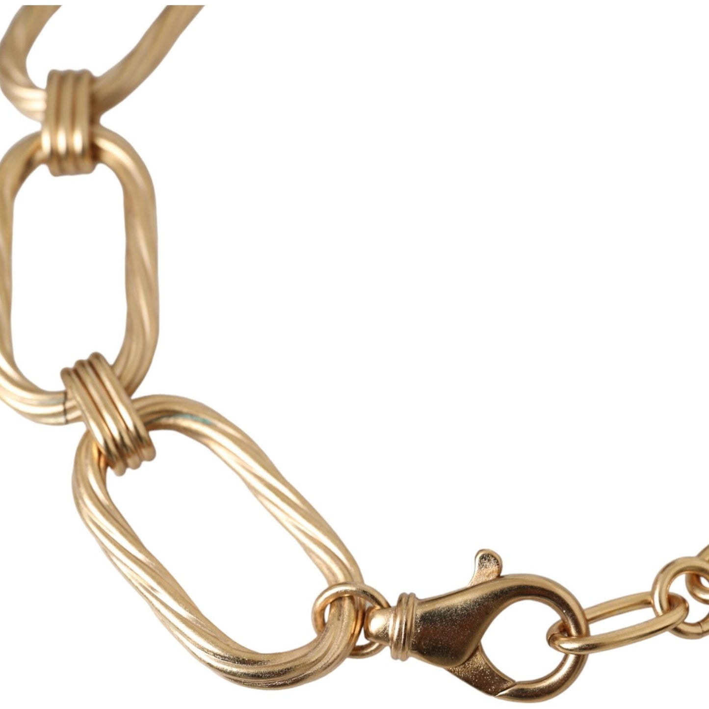 Dolce & Gabbana Gold Tone Brass Large Link Chain Jewelry Necklace Necklace Dolce & Gabbana