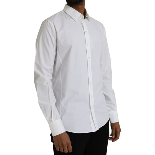 Dolce & Gabbana White Cotton Formal Dress Top SICILIA Shirt Dolce & Gabbana