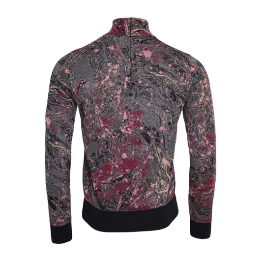Dolce & Gabbana Multicolor Graphic Turtle Neck Men Sweater