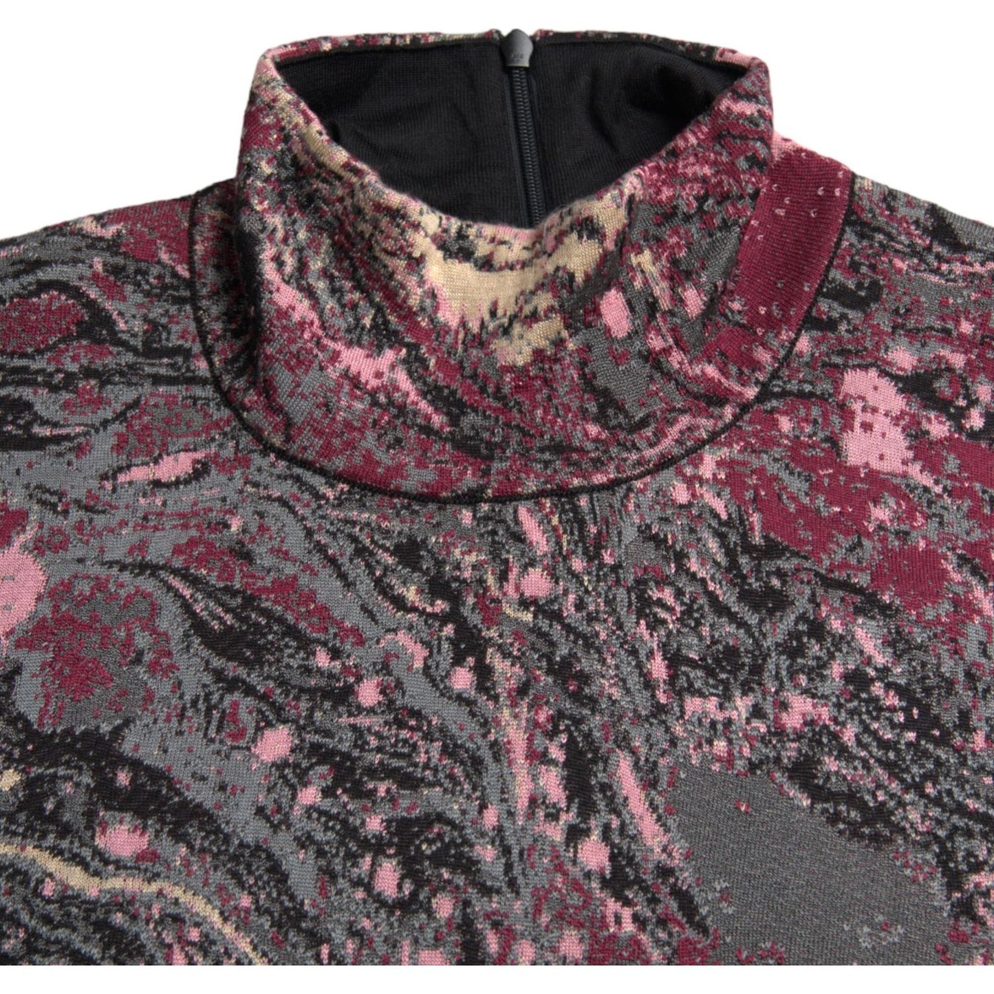 Dolce & Gabbana Multicolor Graphic Turtle Neck Men Sweater Dolce & Gabbana