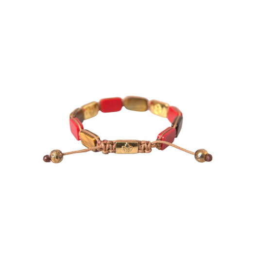 Nialaya CZ Tiger Eye Red Coral 925 Silver Men Bracelet