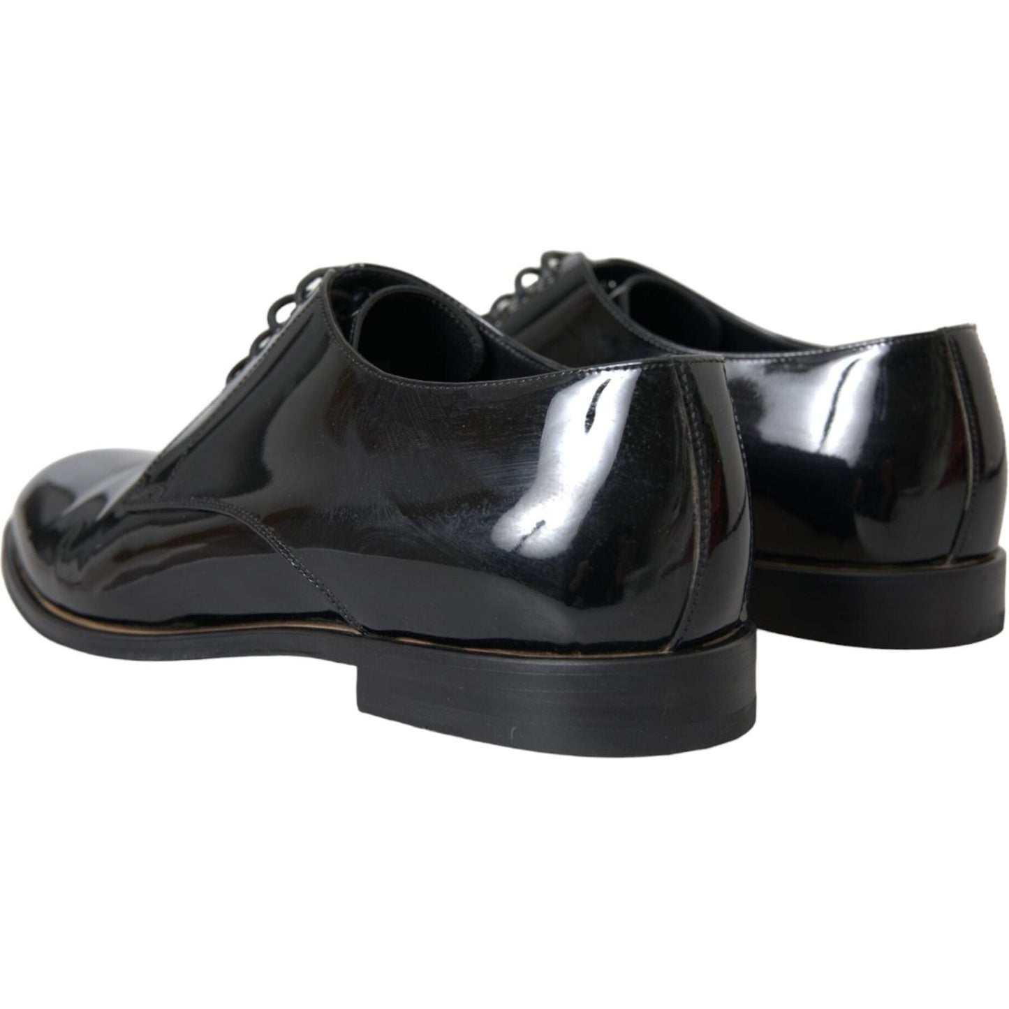 Dolce & Gabbana Black Patent Leather Derby Formal Dress Shoes Dolce & Gabbana