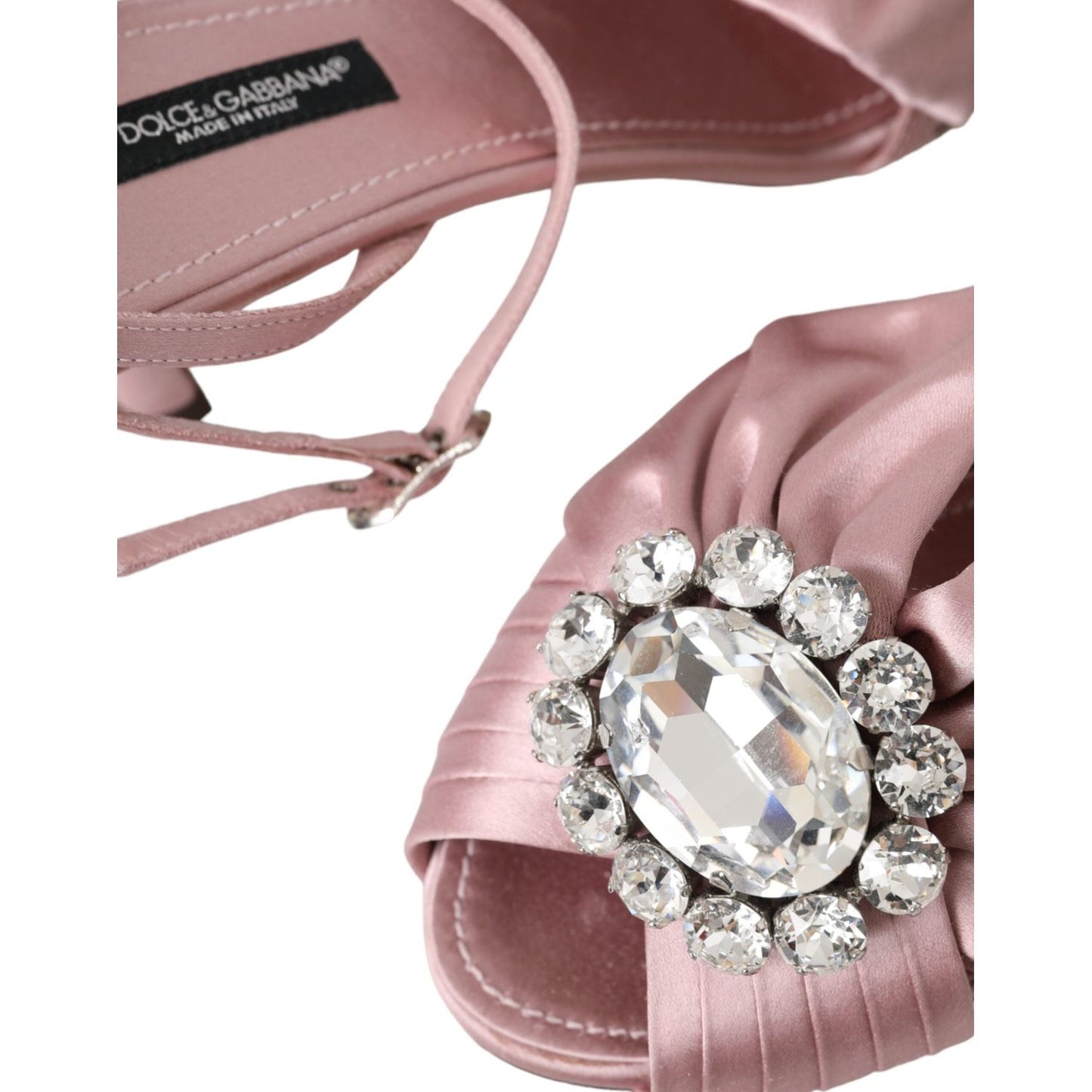 Dolce & Gabbana Pink Keira Crystal Heels Sandals Shoes Dolce & Gabbana