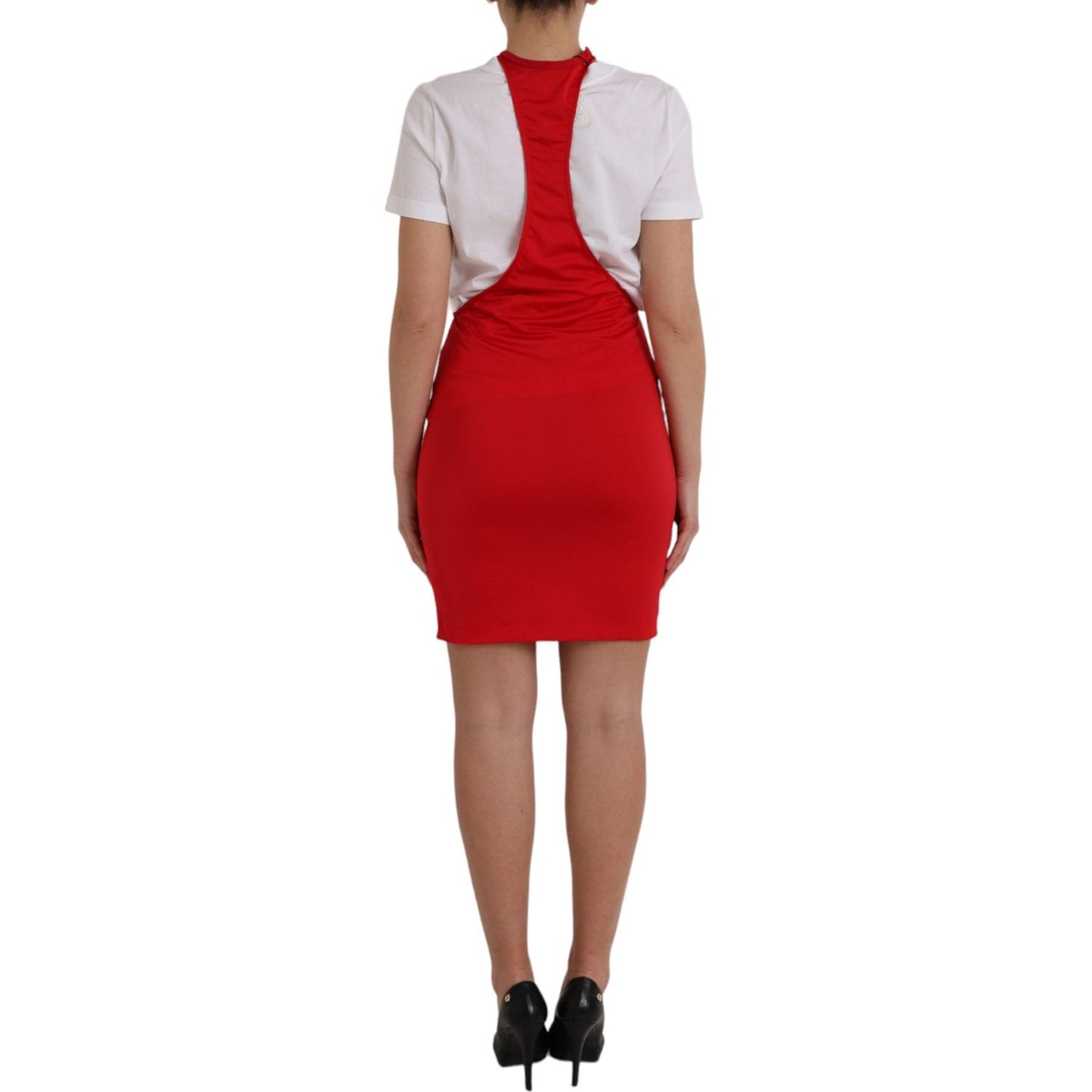 Dolce & Gabbana Red Nylon Stretch Bodycon Sheath Mini Dress Dolce & Gabbana