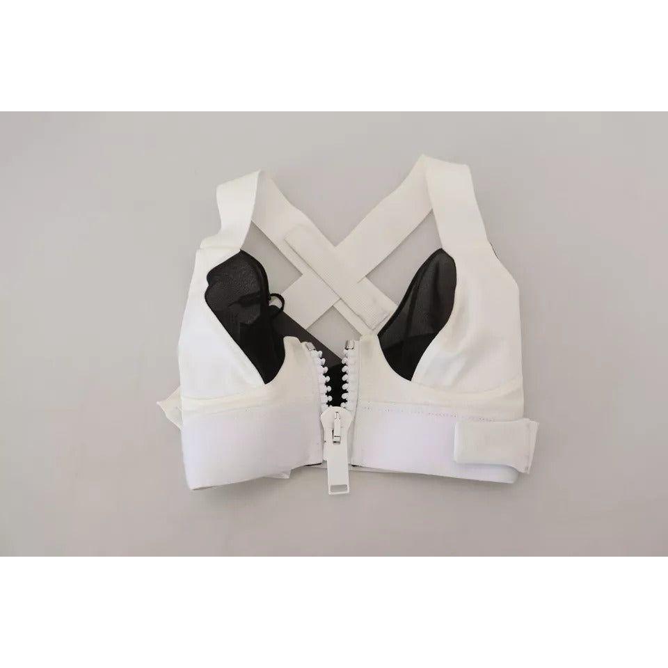 Dolce & Gabbana White Viscose Sleeveless Cropped Bustier Top Dolce & Gabbana