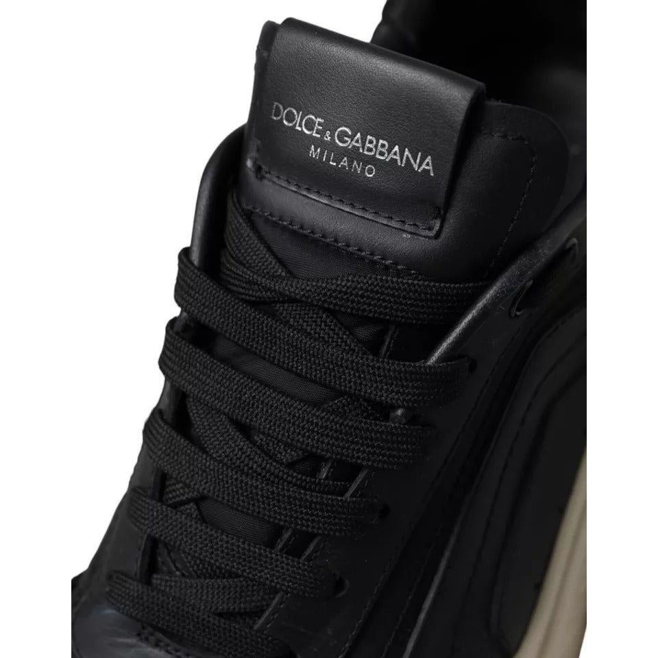 Dolce & Gabbana Black Leather DAYMASTER Mens Sneakers Shoes Dolce & Gabbana