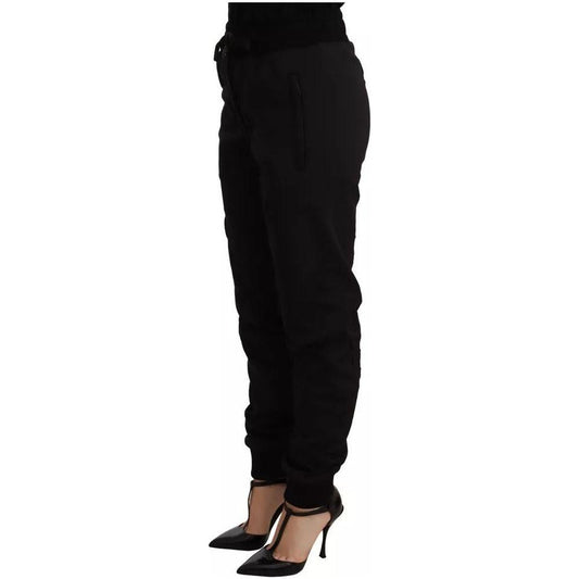 Dolce & Gabbana Black Jogger Women Polyester Pants Dolce & Gabbana