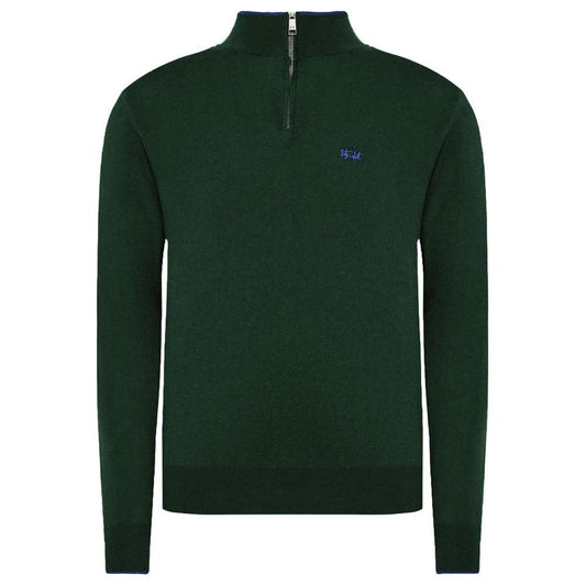 La Martina Green Acrylic Sweater La Martina