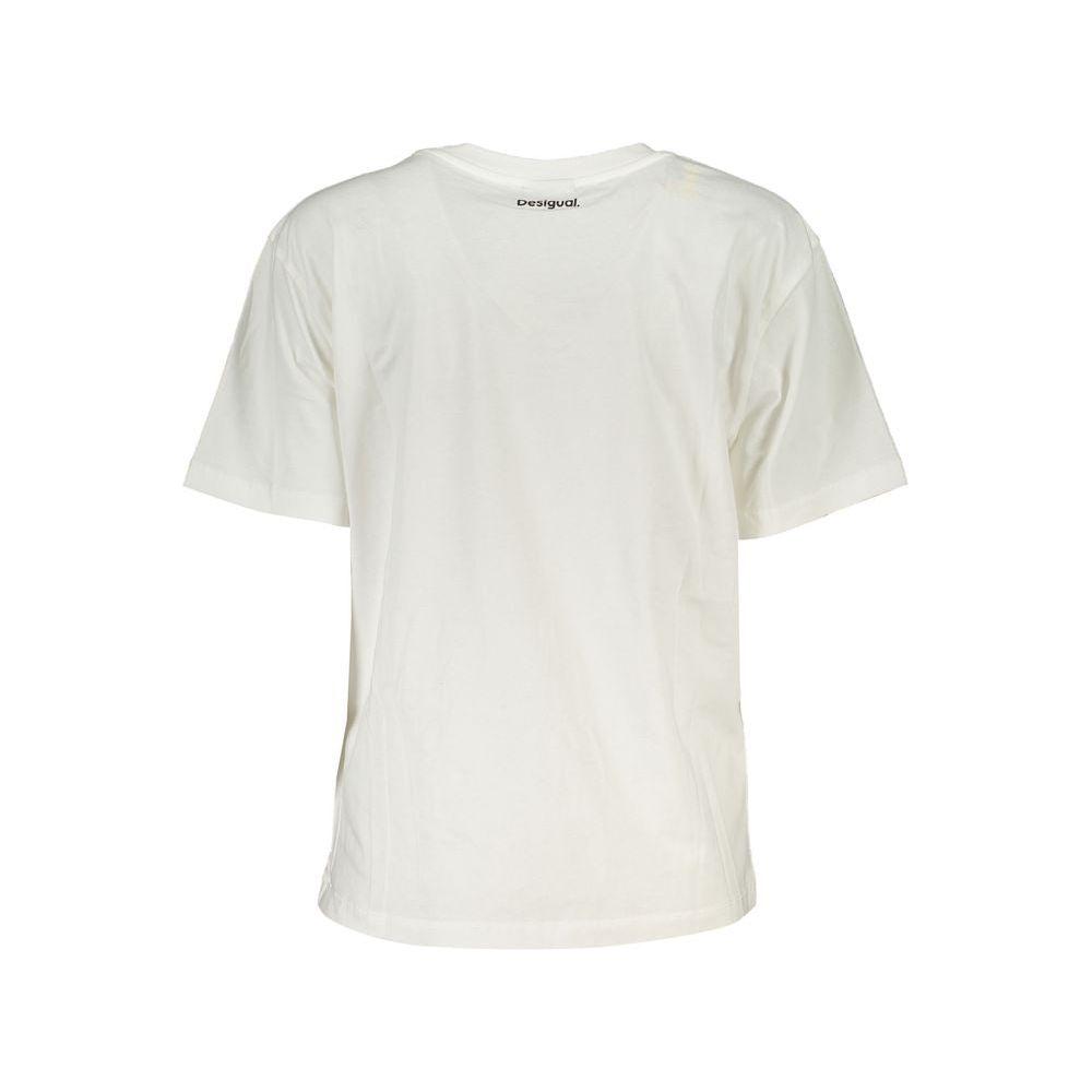 Desigual White Cotton Tops & T-Shirt