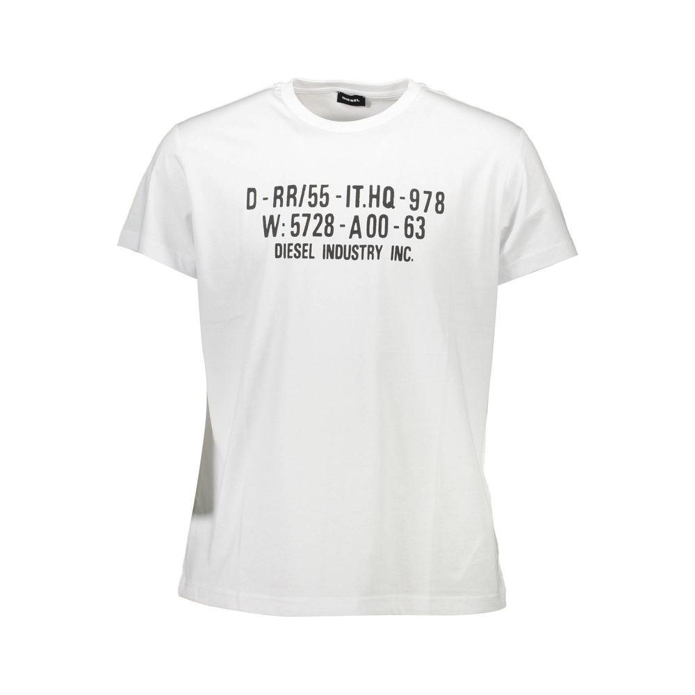 Diesel White Cotton Men T-Shirt Diesel